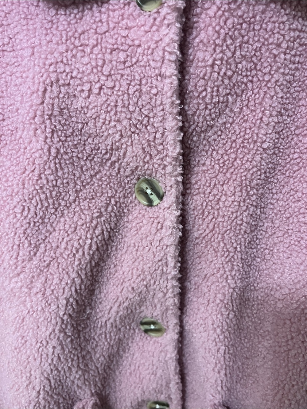 Erika Plush Pink Teddy Button Jacket - Picture 3 of 6